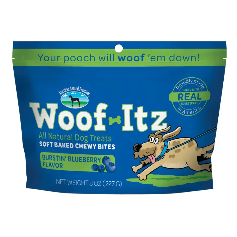 American Natural Premium Woof Itz Burstin Blueberry 8oz