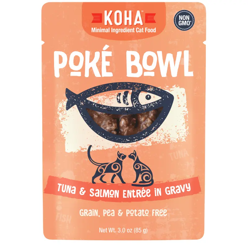 Koha Pok Bowl Tuna & Salmon Entre in Gravy for Cats