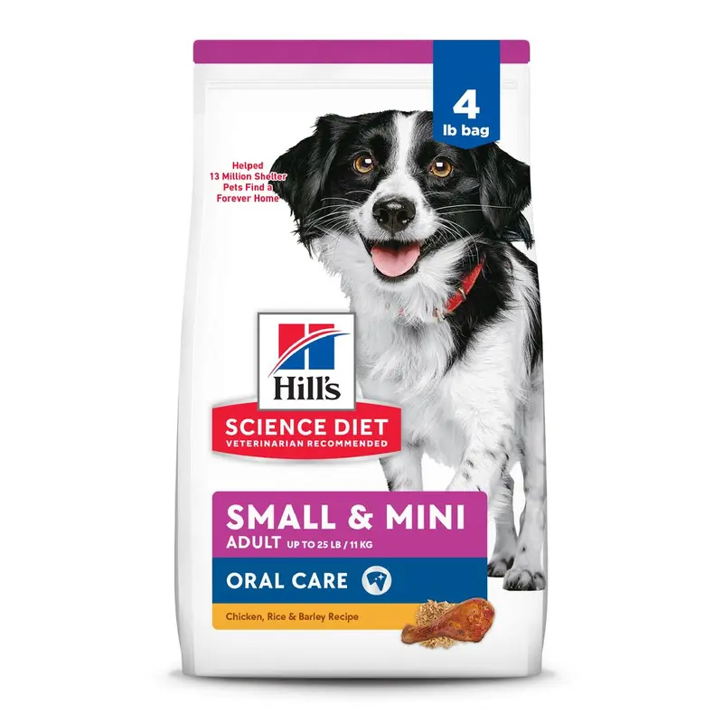 Hill's Science Diet Adult Oral Care Small & Mini Dry Dog Food - Chicken - 4lb Bag