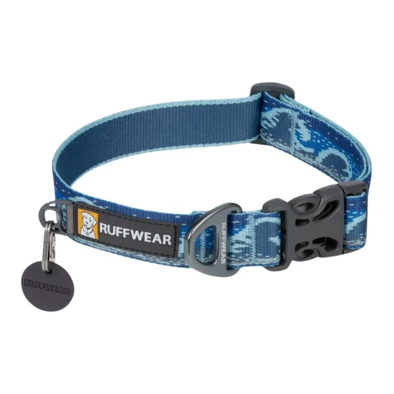 RuffWear Crag Reflective Dog Collar 11-14" Midnight Wave