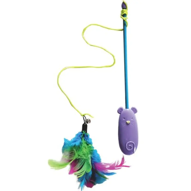 Spot Ethical Pet Cat toy Laser and Feather Teaser Wand Cat Toy 16in