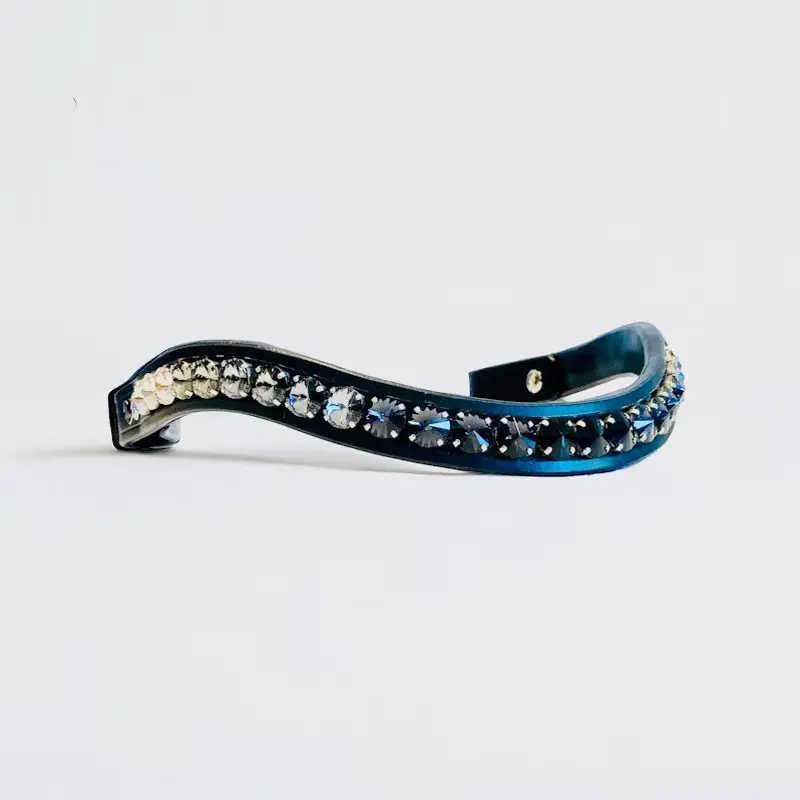 Delight Browband #2  Jet, Graphite, Silver Night, Black Diamond & Crystal