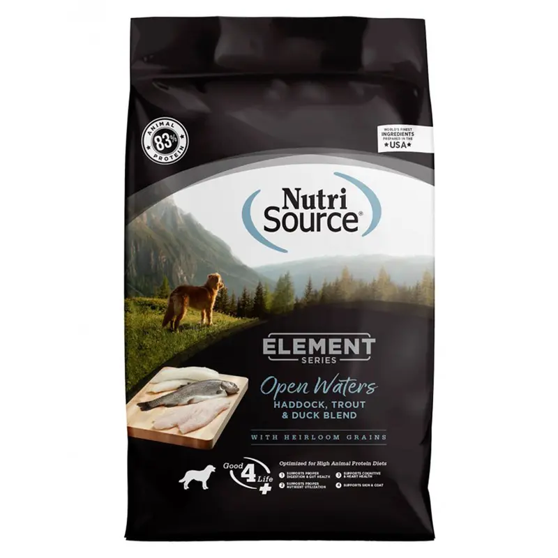 Nutrisource Element Open Waters Haddock, Trout & Duck Recipe Dry Dog Food 4lb Bag