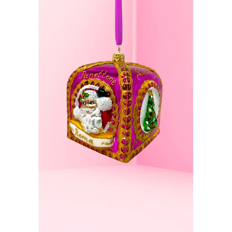 Pink Panettone Polish Glass Ornament