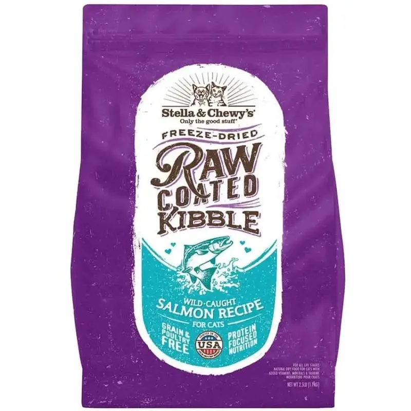 Stella & Chewy's Raw Coated Kibble Wild-caught Salmon Recipe Dry Cat Food 10lb