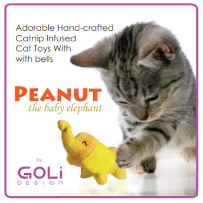 Goli Peanut The Baby Elephant Cat Toy