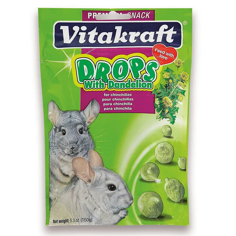 Vitakraft Dandelion Drops Chinchilla Treat  5.3 oz.