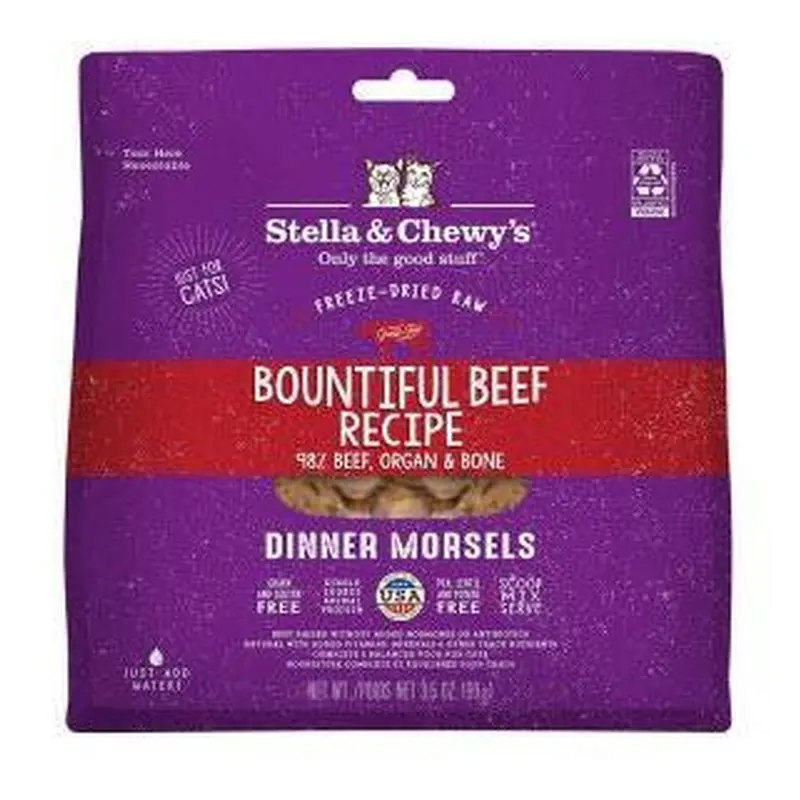 Stella & Chewy's Freeze Dried Bountiful Beef Recipe Dinner Morsels Cat Food