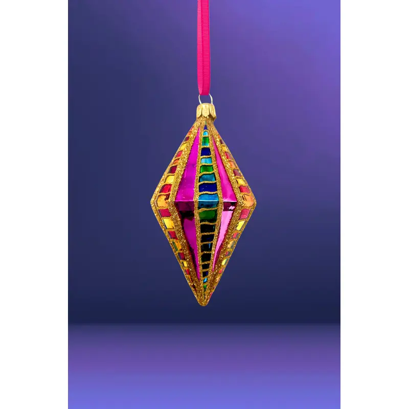 High Better Diamond Glass Ornament