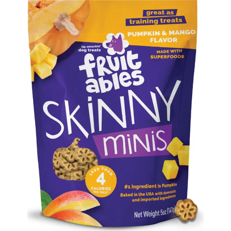 Fruitables Chewy Skinny Minis Pumpkin Mango Flavor Dog Treats