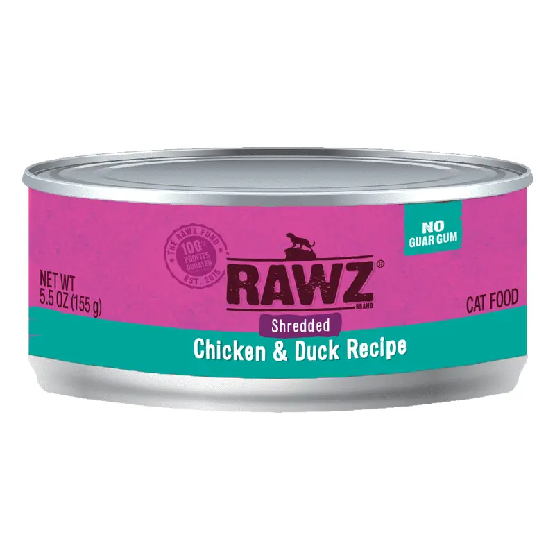 Rawz Shreds Cat Food   5.5oz Chicken and Duck
