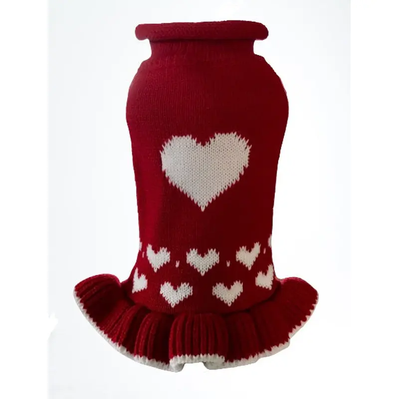Red Heart Sweater Dress