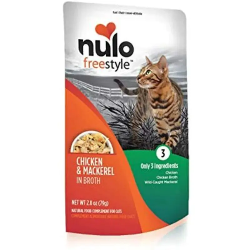 Nulo FreeStyle Chicken & Mackerel in Broth Wet Cat Food, 2.8 oz-24 ct