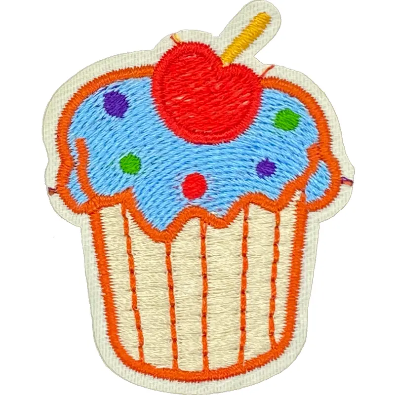 Cupcake 6 (Tan & Blue)- Patch