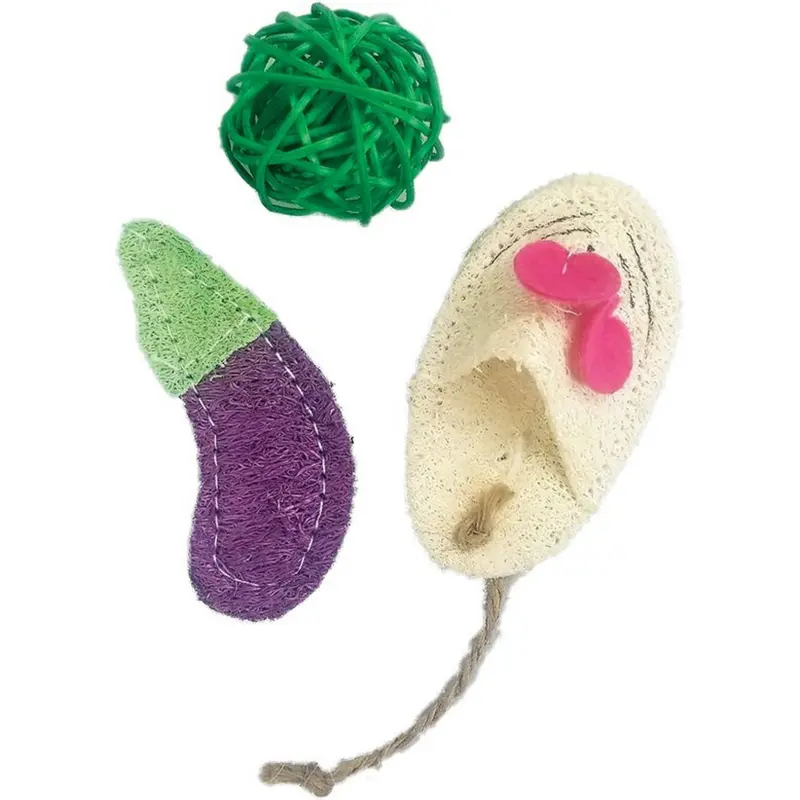 A & E Nibbles Nibbles Loofah Assortment Small Animal Toys