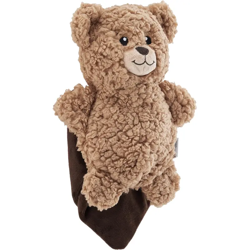 Outward Hound Blanket Buddies Brown Bear Small Dog Toy