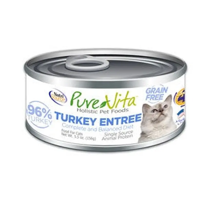 PureVita Grain Free 96% Real Turkey Entree Canned Cat Food