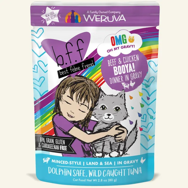 BFF OMG Wet Cat Food - Chicken & Shrimp Ciao Baby! - 2.8oz Pouch