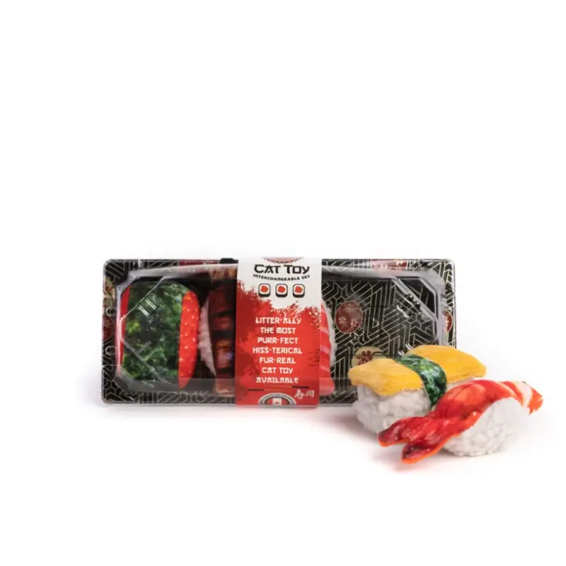 Fabcat Sushi Tray - 5 Piece Catnip Toy