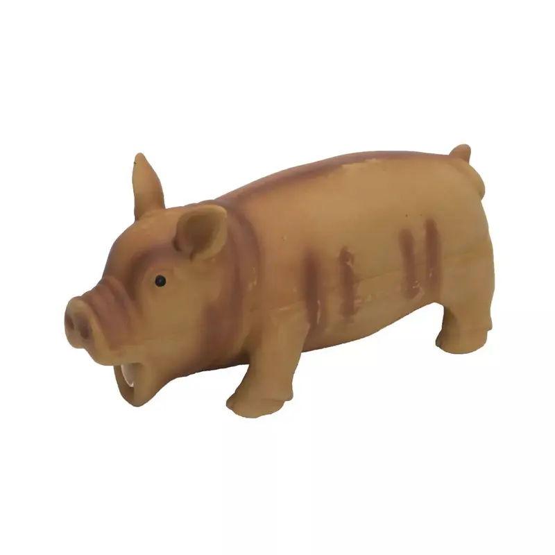 Coastal Rascals Grunt Dog Toy 7.5in Brown Pig
