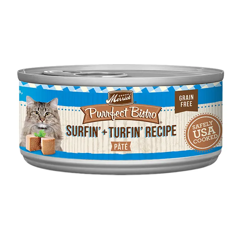 Merrick Purrfect Bistro Grain Free Adult Surf and Turf Pate Cat Food