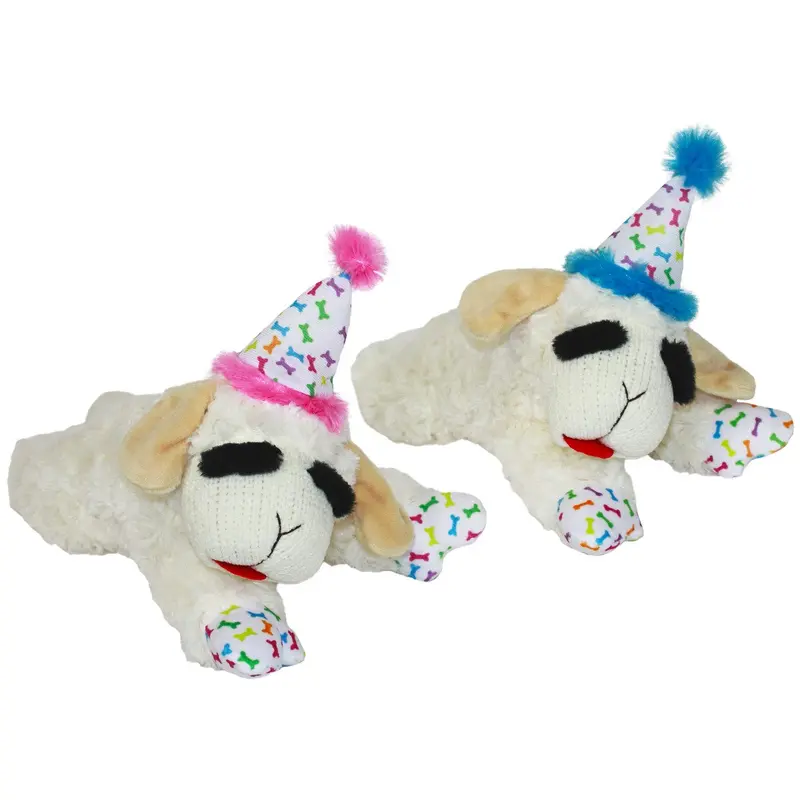 Multipet Lambchop Birthday Hat Dog Toys