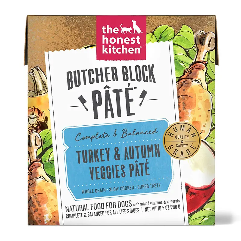 The Honest Kitchen Butcher Block Wet Dog Food - Turkey & Autumn Veggies Recipe - 10.5oz