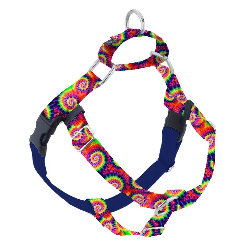2 Hounds Design Freedom No-Pull Dog Harness - Large 1" x 28-32" - Classic Tie-Dye