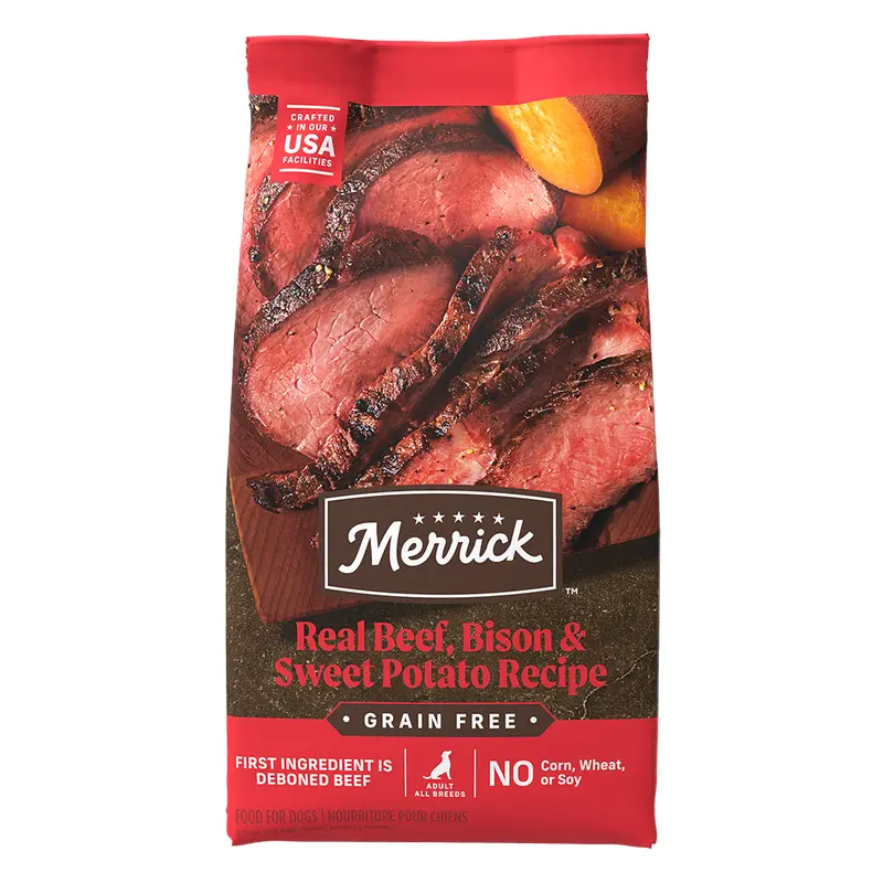 Merrick Grain Free Adult Beef, Bison and Sweet Potato Dog Dry Food