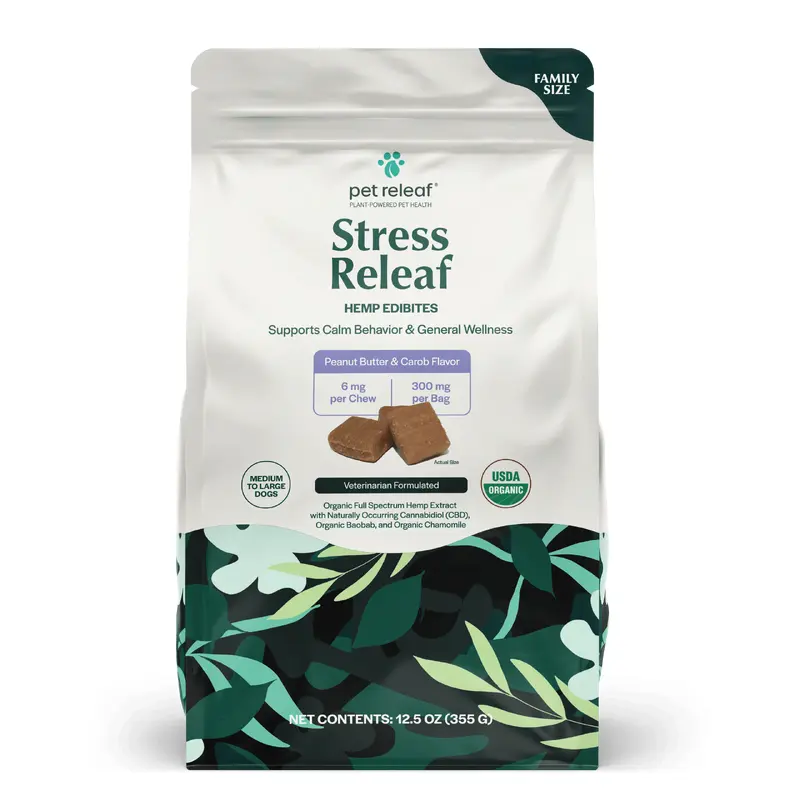 Pet Releaf Stress Releaf Edibites Peanut Butter & Carob