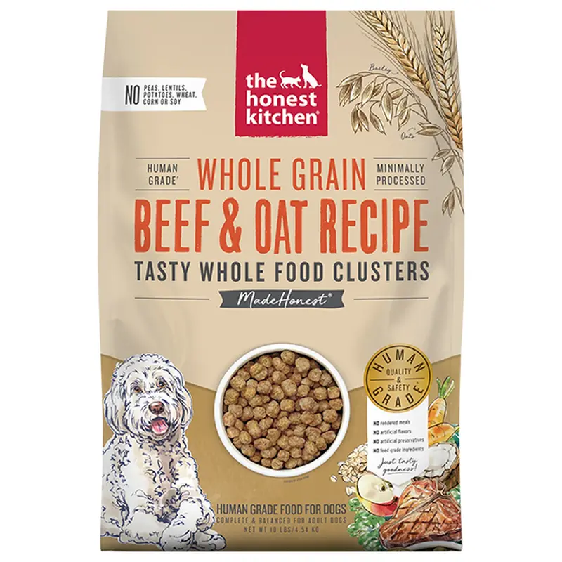 Honest Kitchen Dog Whole Grain Clusters Beef & Oat 10 lb