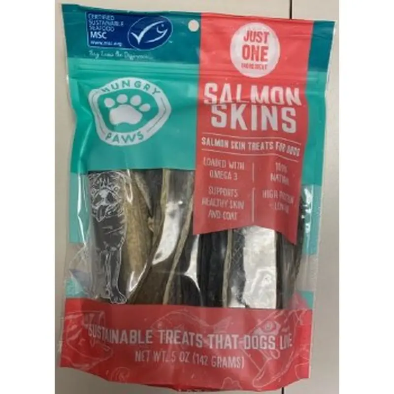 Hungry Paws Salmon Skin Dog Treats 5oz