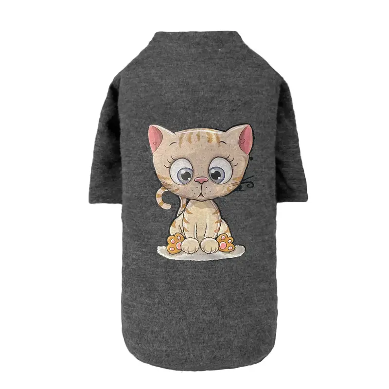 Cutie Dog Tee Collection-Dark Grey Kitty
