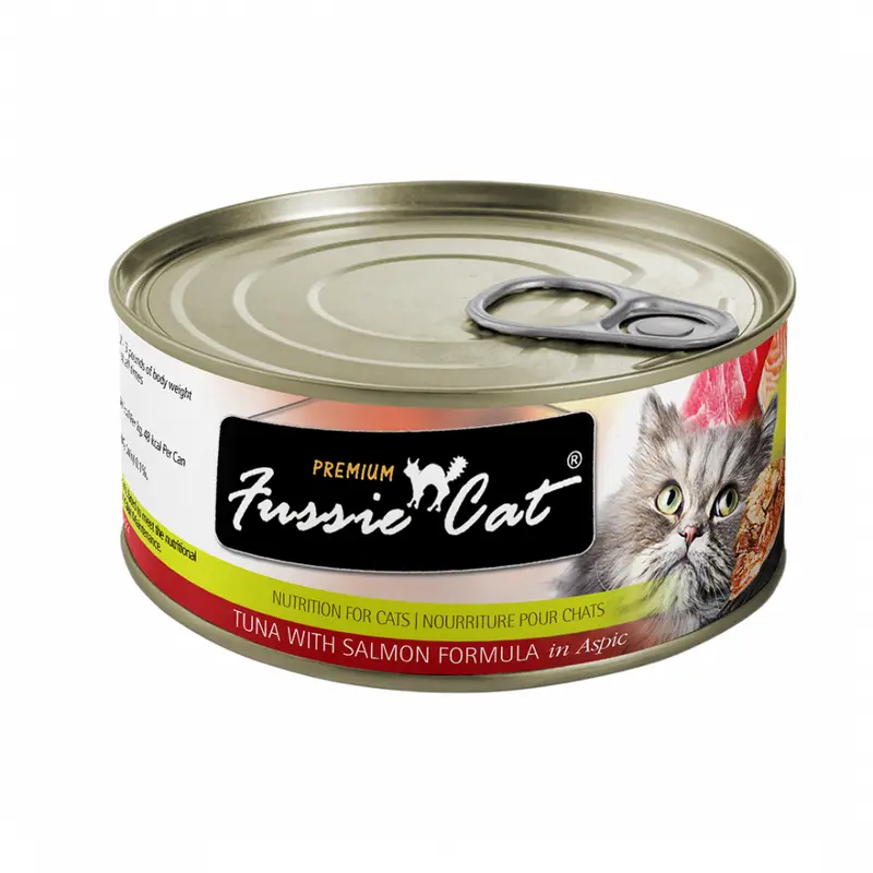 Fussie Cat Premium Tuna with Salmon Formula in Aspic Canned Food