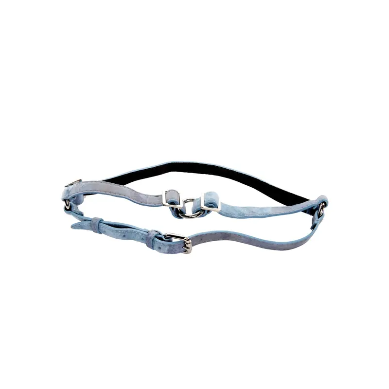 Light Blue Distressed Italian Leather Harness