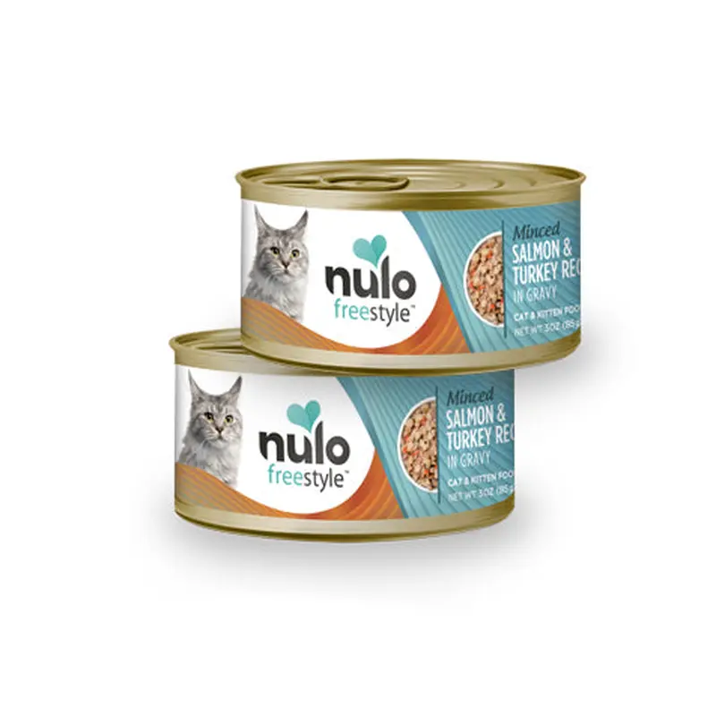 Nulo FreeStyle Minced Wet Cat Food - Salmon & Turkey Recipe in Gravy, 3oz Can