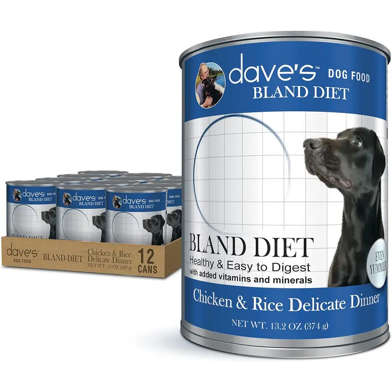Dave's Bland Diet Chicken & Rice Sensitive Stomach Wet Dog Food 13.2 oz