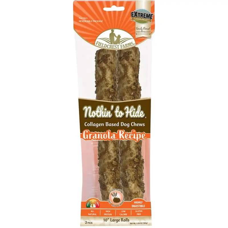 Fieldcrest Farms Nothin to Hide Granola Roll Dog Treat 10in