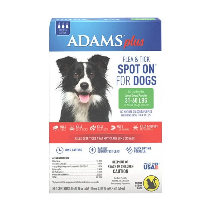 Adams Flea & Tick Spot on Dog Large 3 Month Supply