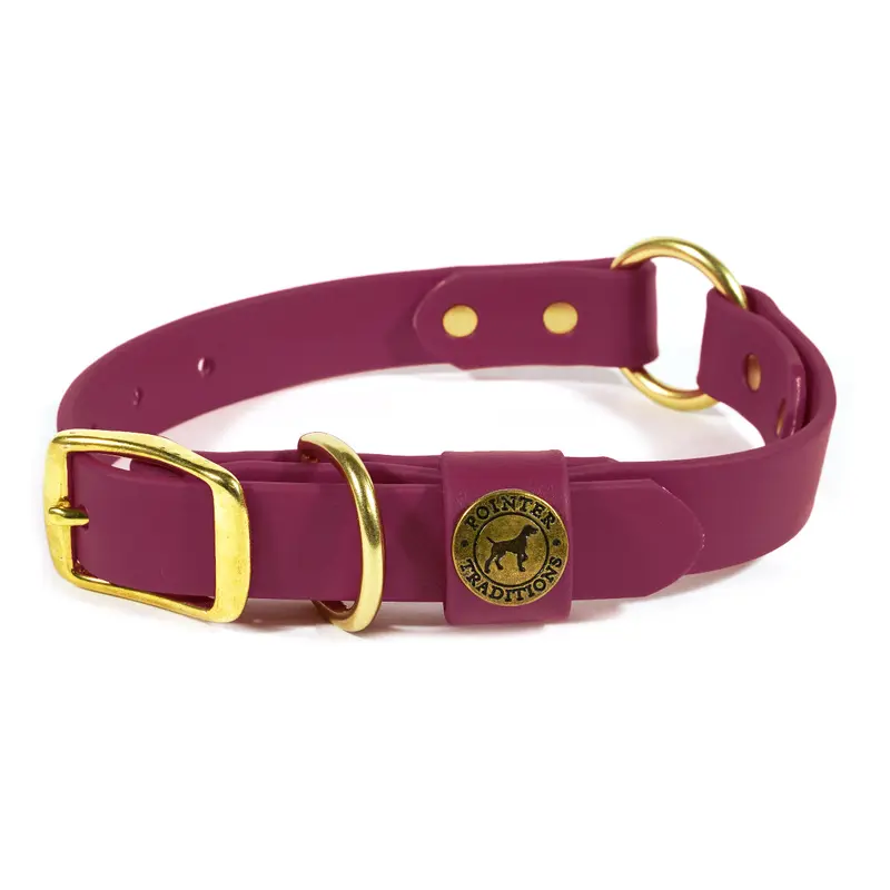 Hunting Dog Center Ring Collar - Wine