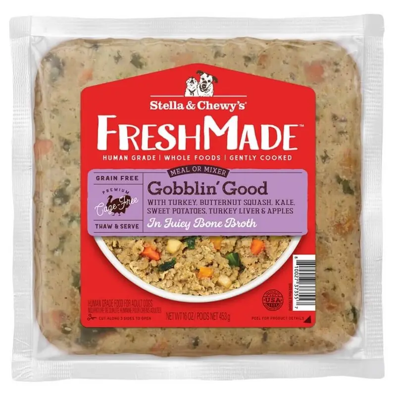 Stella & Chewy's Freshmade Gobblin' Good Turkey Dog Food 16oz