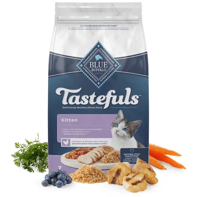 Blue Buffalo Blue Tastefuls Kitten Chicken & Brown Rice Recipe Dry Cat Food