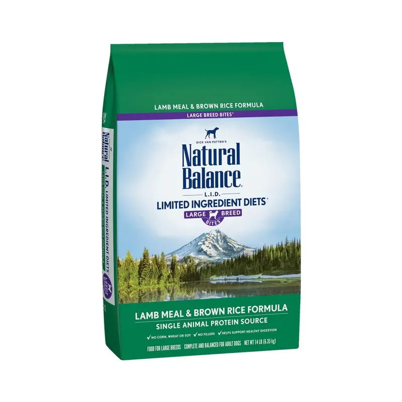 Natural Balance Large Breeds Dry Dog Food - Lamb Meal & Brown Rice - 12lb