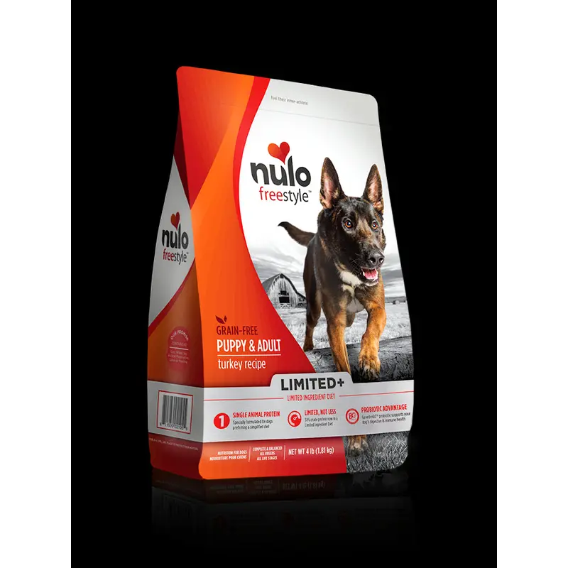 Nulo FreeStyle Puppy/Dog Limited+ Dry Dog Food - Turkey, 22lb Bag