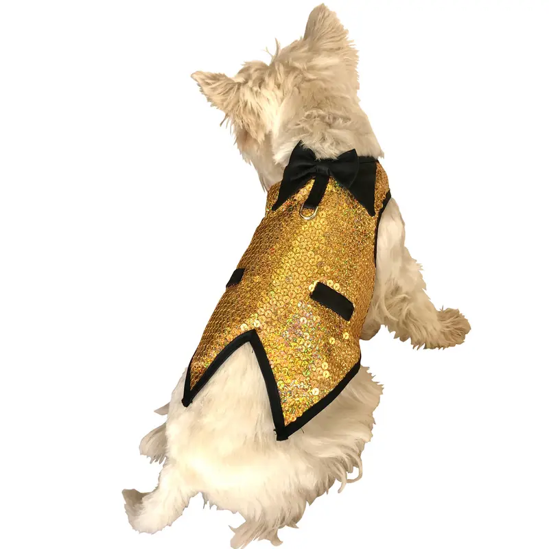 The Gentlemans Doggie Tuxedo, Gold Krugerrand Sequins