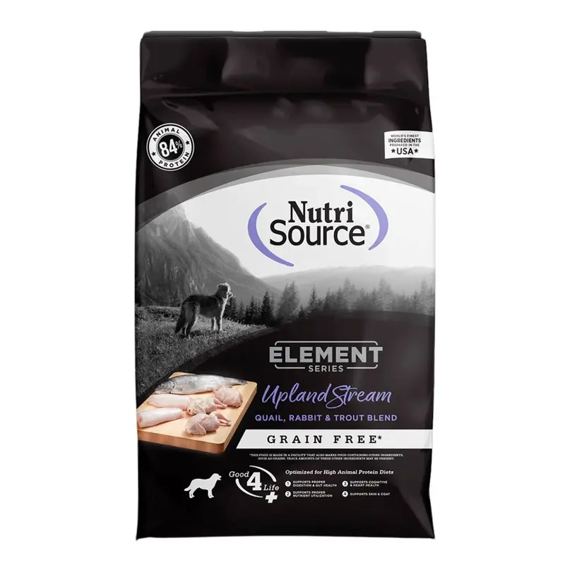 NutriSource Element Series Upland Stream Grain Free Dry Dog Food 4lb Bag