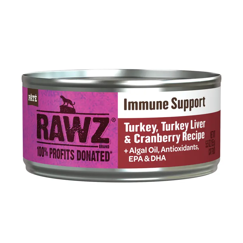 Rawz Immune Support Turkey, Turkey Liver Cat Canned 5.5oz