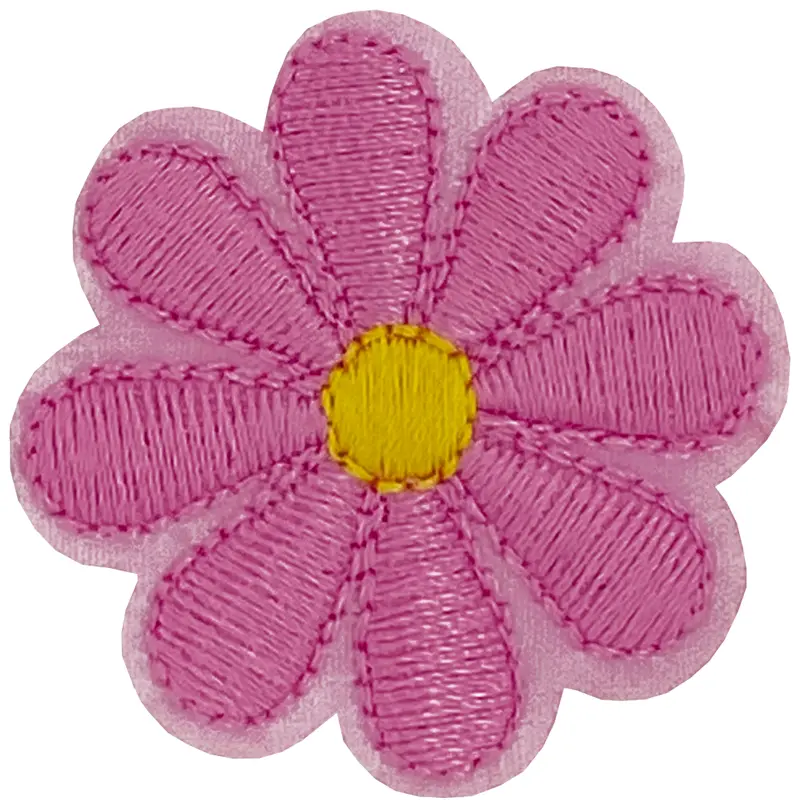 Pink Daisy 8 Petal Flower - Patch