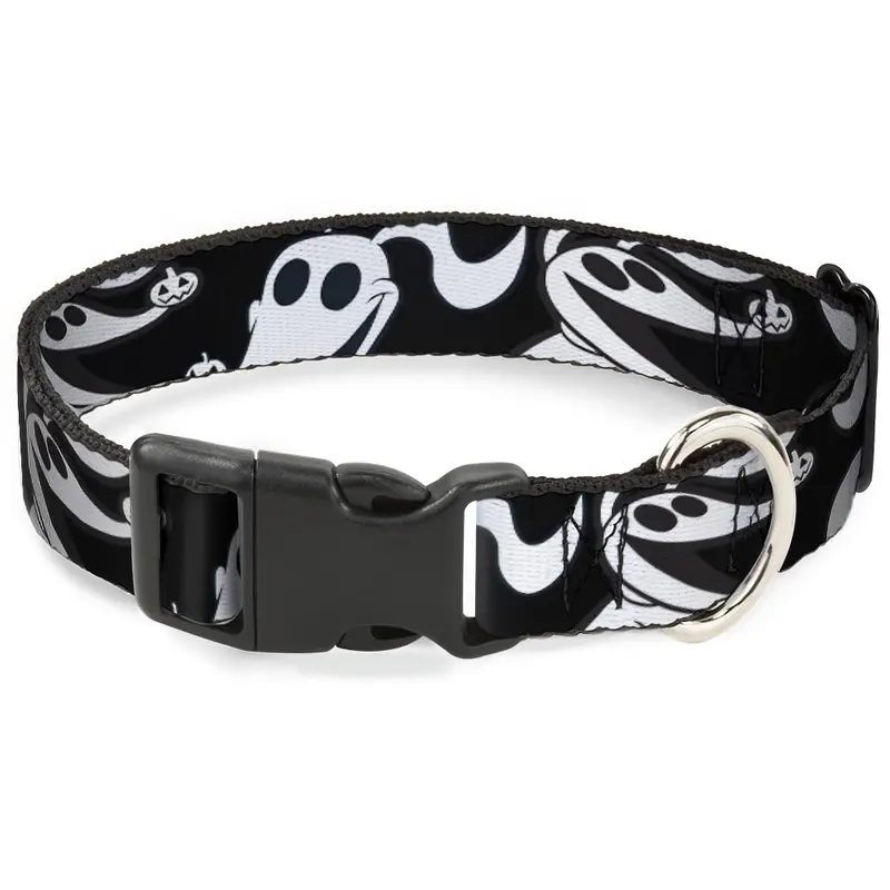 Plastic Clip Collar - Nightmare Before Christmas Zero Expressions Black/White