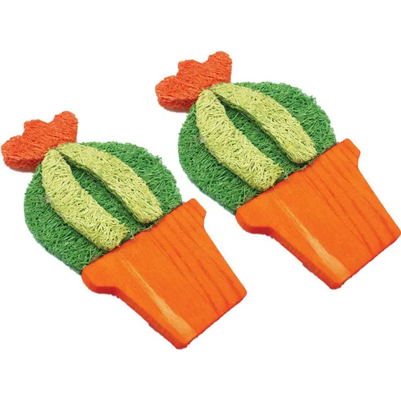 A & E Nibbles Loofah Barrel Cactus Small Animal Toy